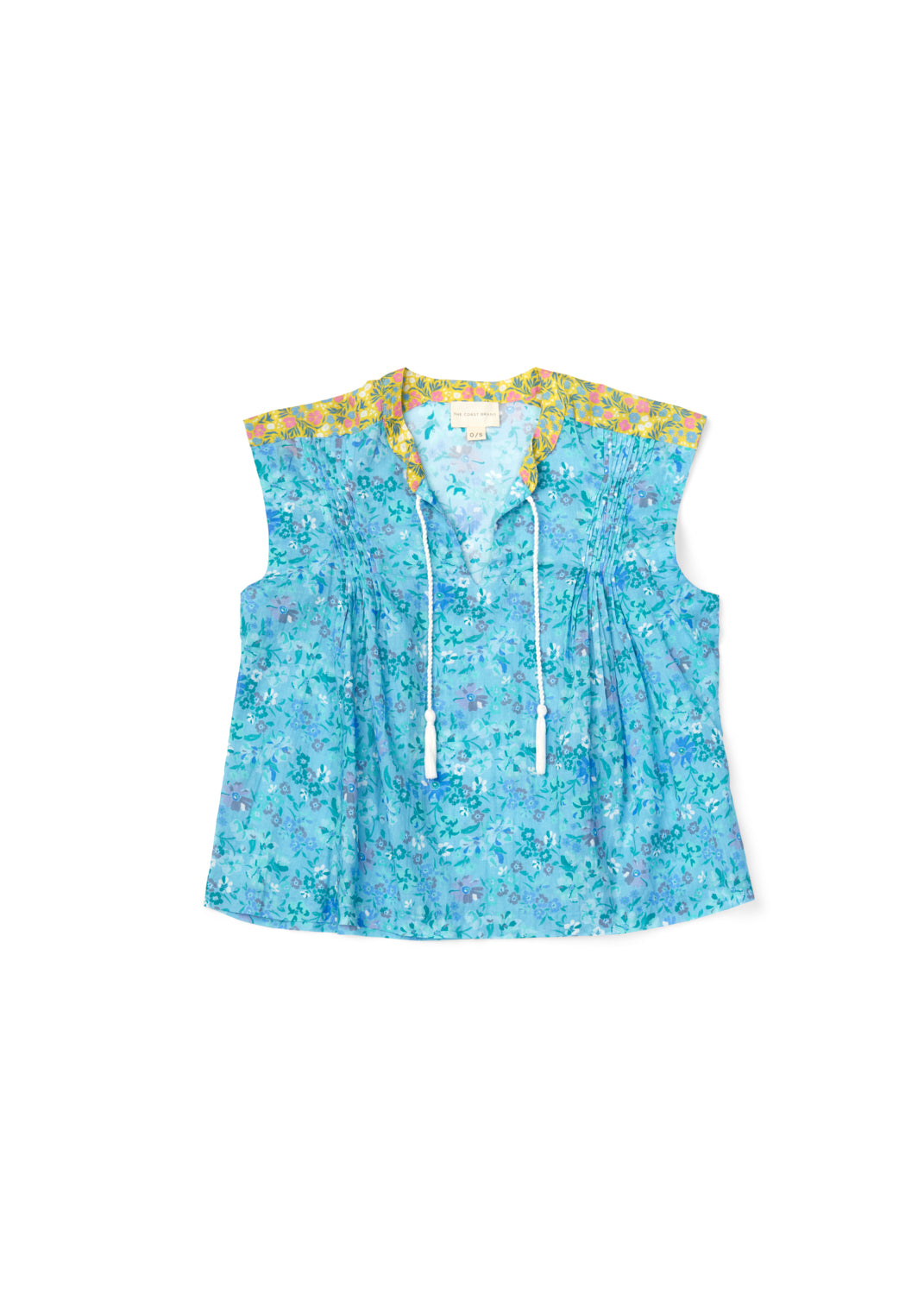 Amelia Top Larger Floral - Little Boy Blue
