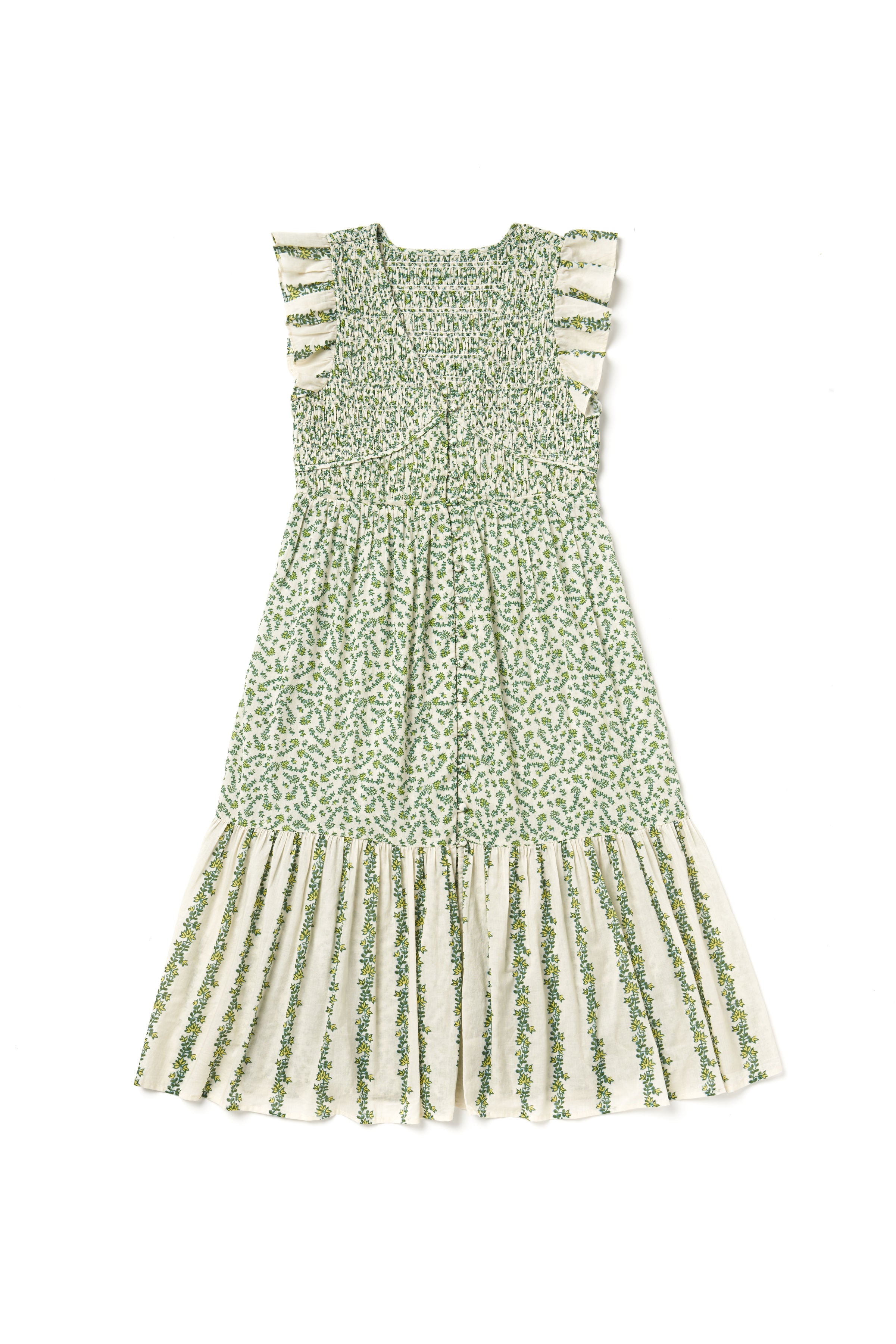 Carmel Dress Olive Branch/Lemon (Cream Ground) The Coast Brand Carmel Dress Olive Branch/Lemon (Cream Ground) The Coast Brand