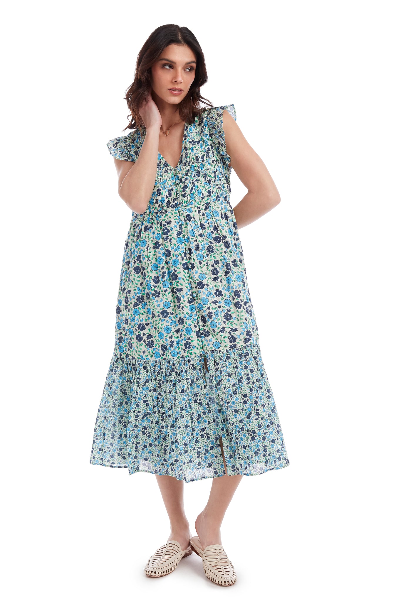 carmel maxi dress blue Hutch Carmel Maxi Dress in Navy TrenLend