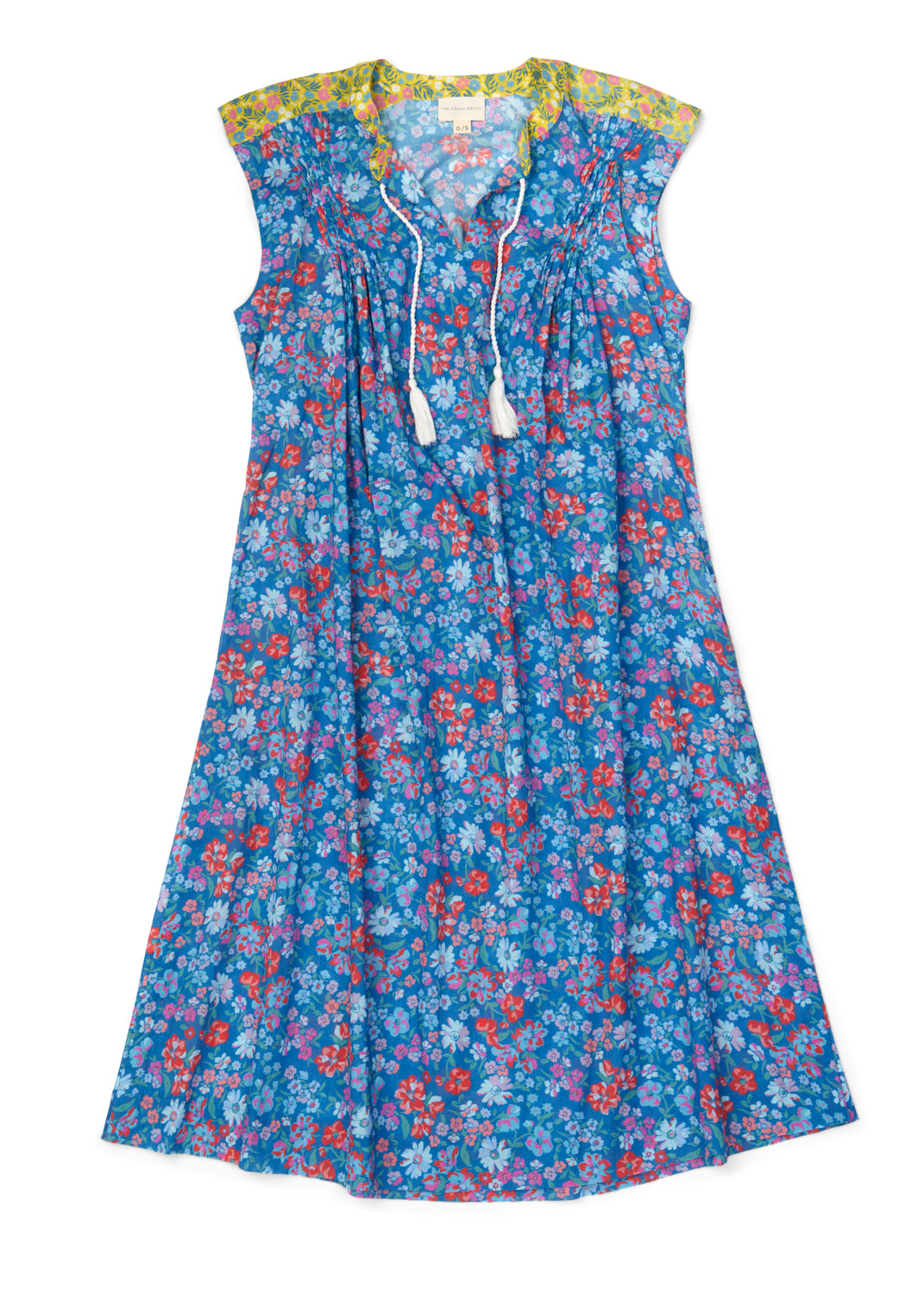 Laurie Kaftan Larger Floral - Blue Ashes