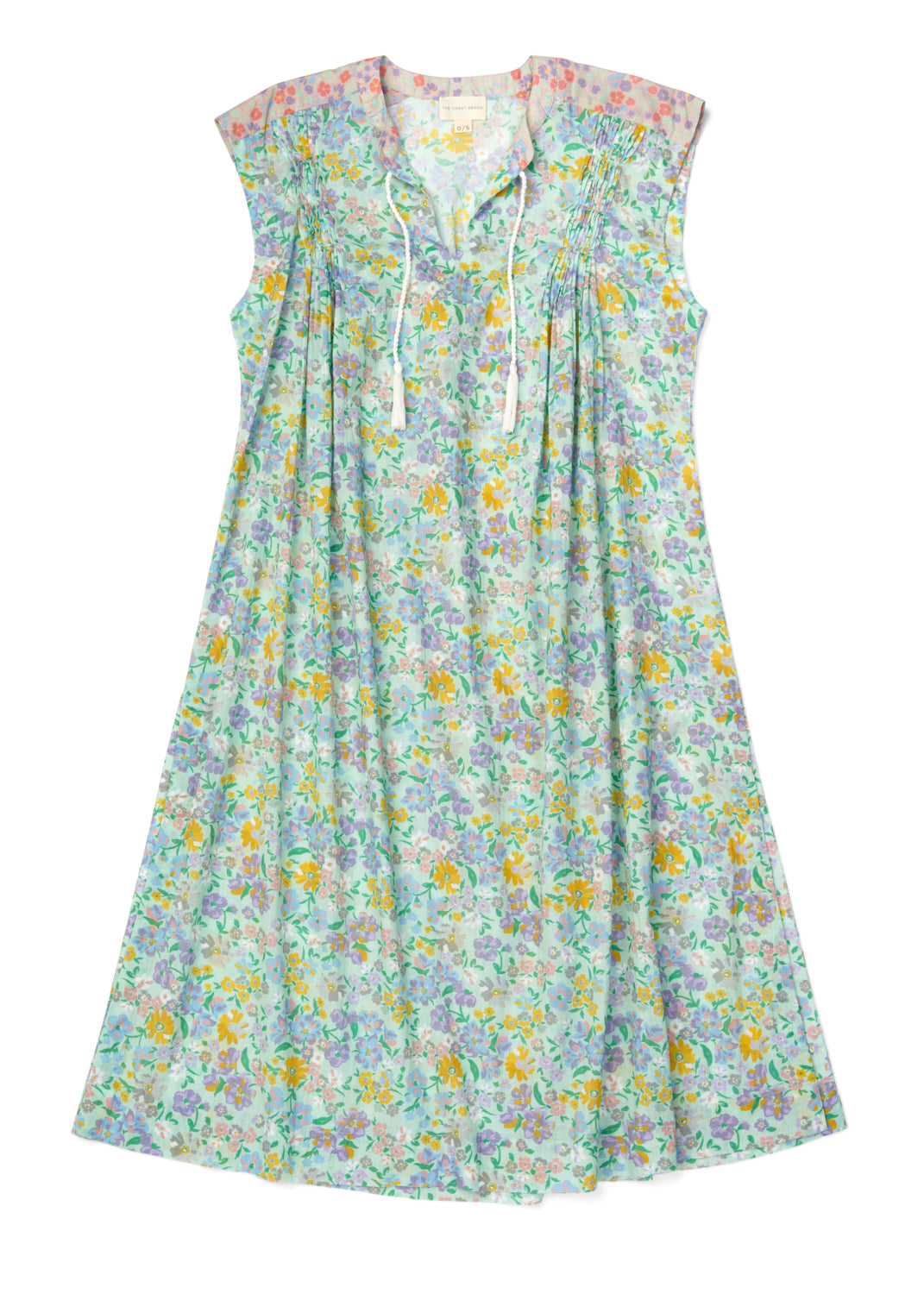 Laurie Kaftan Larger Floral - Frosty Green
