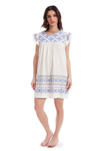 Sonoma Dress - Blush/Electric Green/Purplish/Denim The Coast Brand Sonoma Dress - Blush/Electric Green/Purplish/Denim The Coast Brand