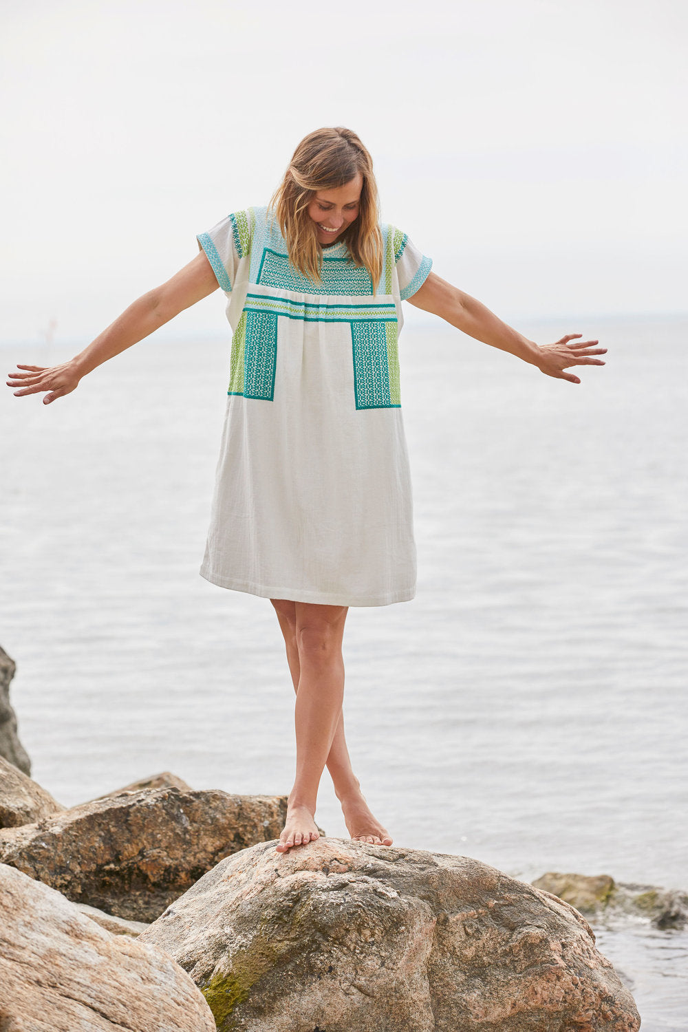 The Wailea Dress - Green/Light Blue The Coast Brand The Wailea Dress - Green/Light Blue The Coast Brand