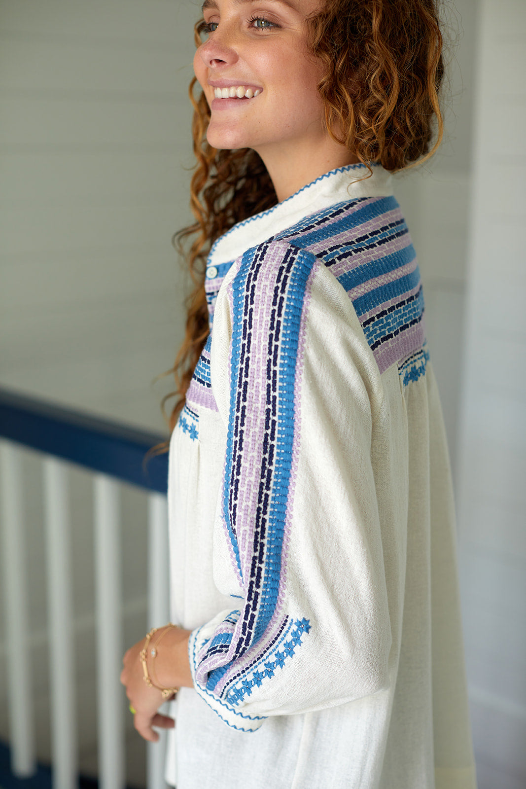 Menauhant Top - Blue/Light Purple/Navy